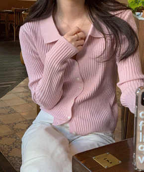 Meline cardigan (핑크)(지연/2주이상소요)