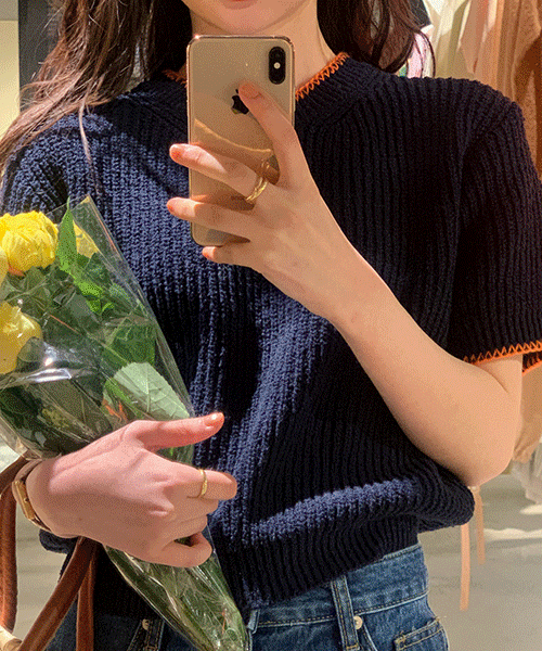 [LEBONE] Ramu knit (네이비)
