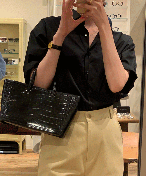 Yune shirts (블랙) ★4/19 금요일 오후 6시까지 5% 할인적용:)