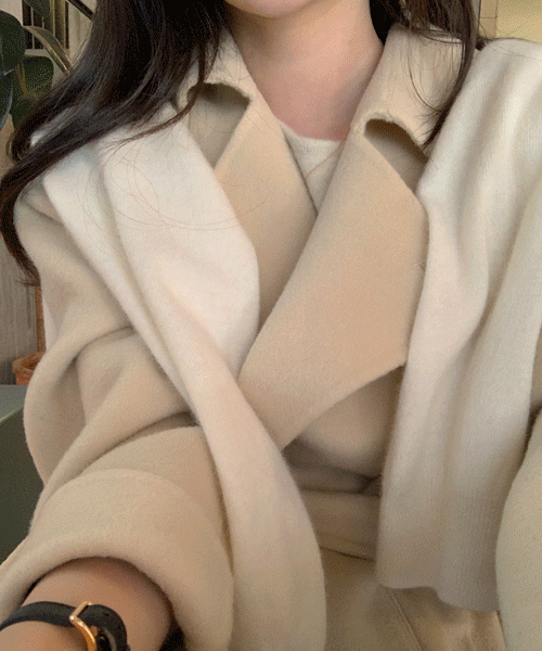 [메리노울 100%] Seniy handmade coat (크림베이지)(지연/2주이상소요)