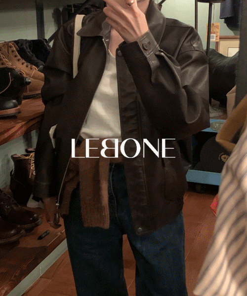 [LEBONE] Mogun leather jumper (브라운)(마지막수량)