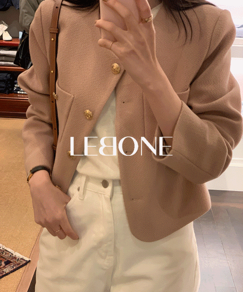 [LEBONE/울 50%] Modelin tweed jacket (베이지)