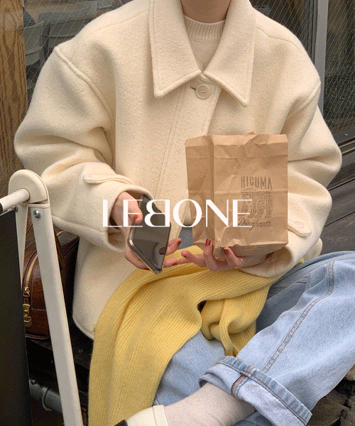 [LEBONE/울 70%] Donna short coat (아이보리)
