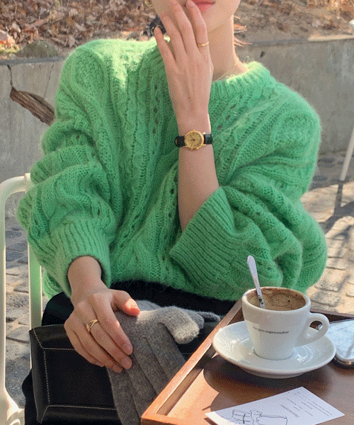 Cosiy knit (연두)