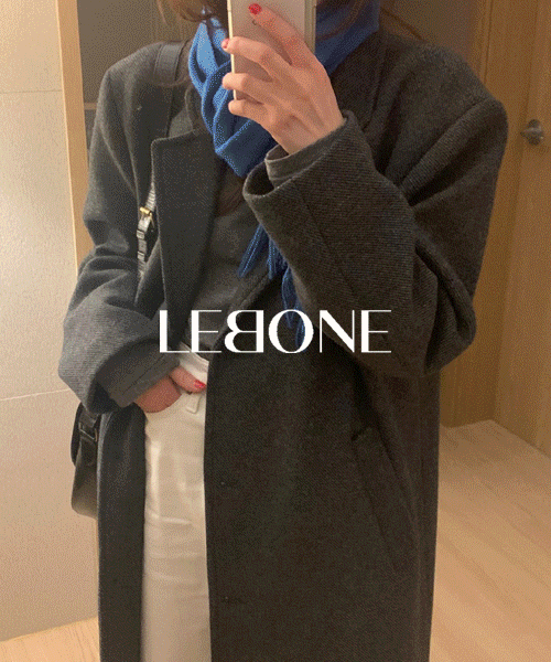 [LEBONE/울 70%] Lolly herringbone coat (차콜)(4차수량소진/예약주문/5~7일정도 소요)