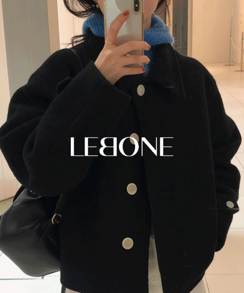 [LEBONE/울 70%] Donna short coat (블랙)