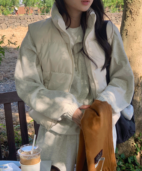 [덕다운 100%] Dler padding vest (2color)