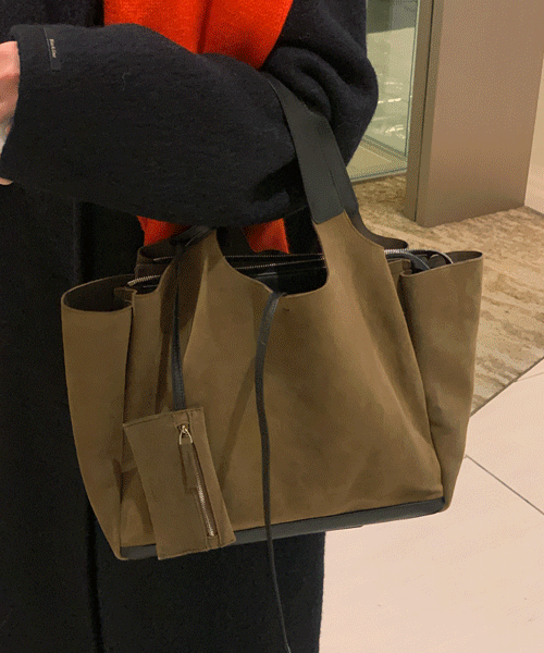 [스웨이드/고트스킨 100%] Geneva bag (카키)