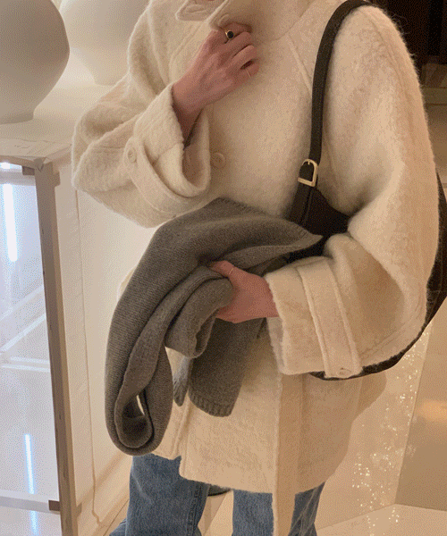 [울 75%] Hernie half coat (2color)