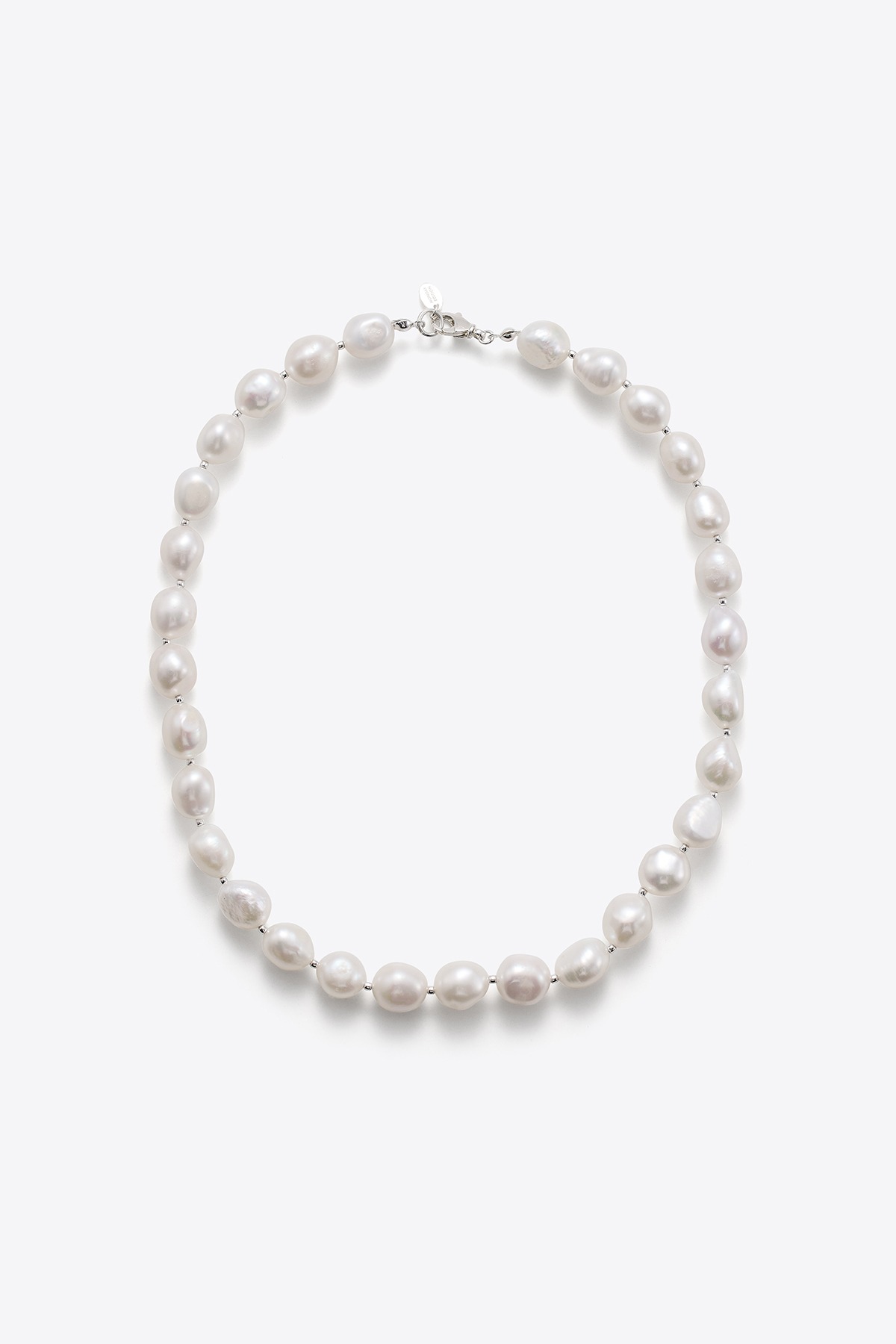 The Baroque Pearl and Silver Ball Necklace