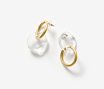 [Monday Edition] Semicircle and Ring Earrings (10%off)