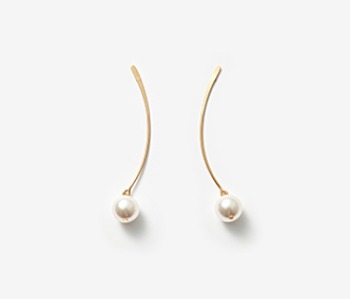 [Monday Edition] Arc Line Droped Pearl Earrings (30%off)