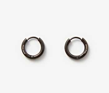 [MEdMAN] simple circle piercings - black