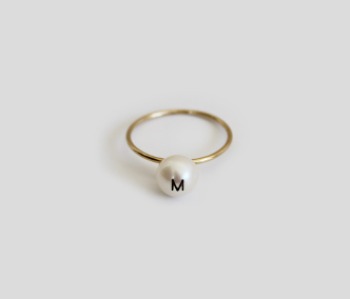 The Helvetica Pearl Ring