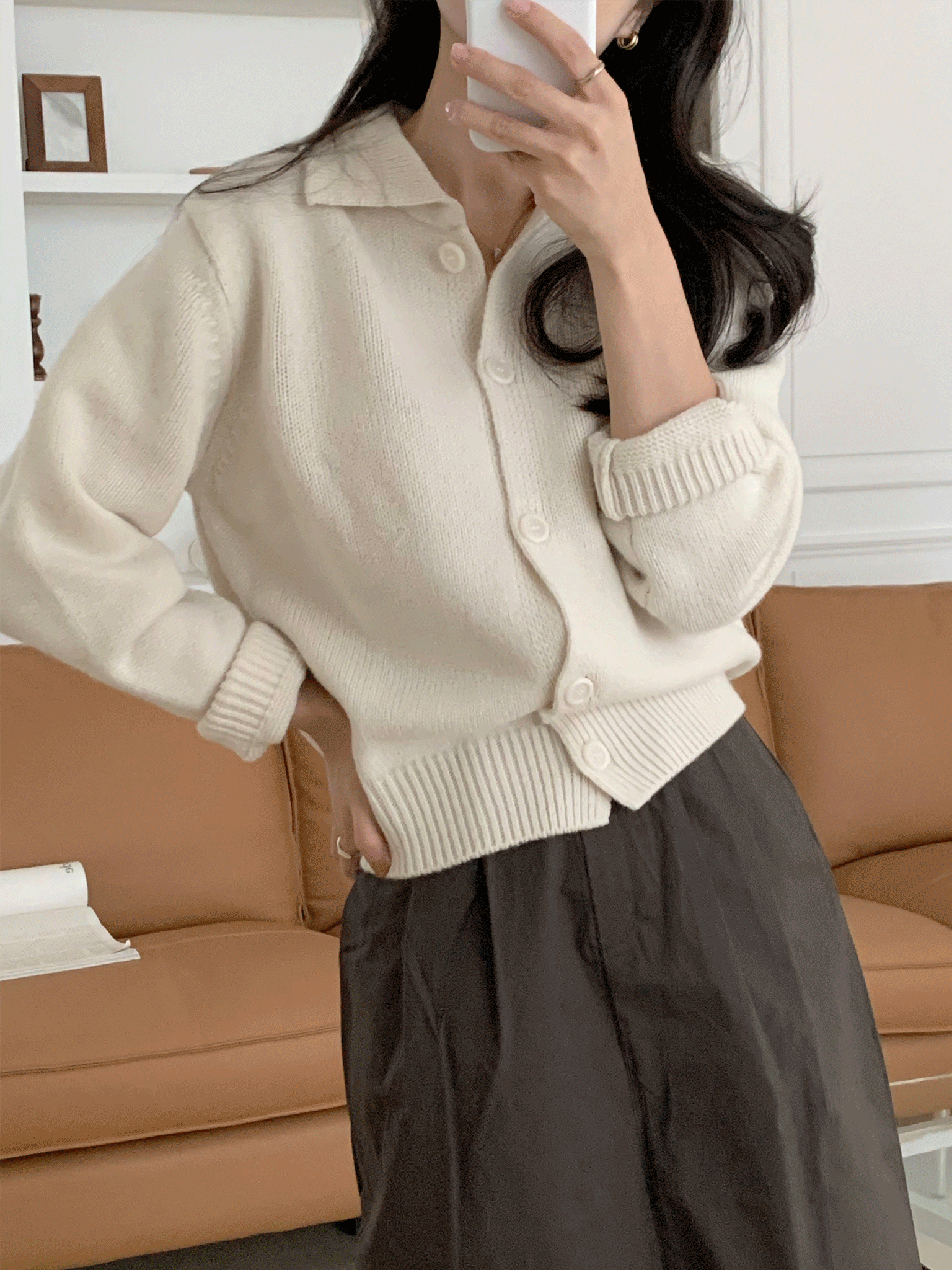 Fine wool cardigan (3color)