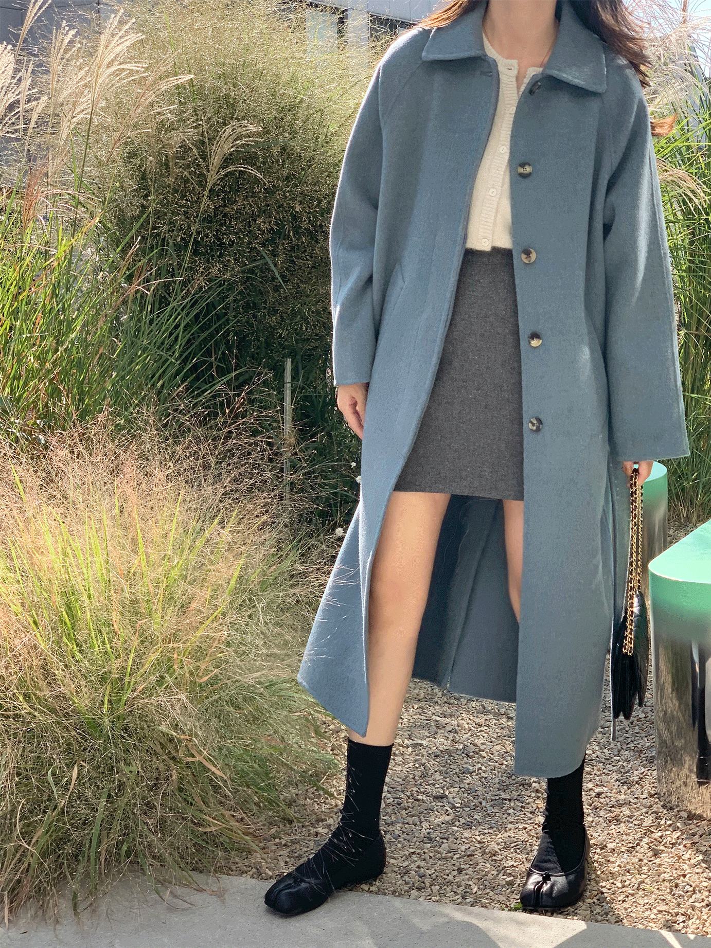 Flat wool skirt (2color)