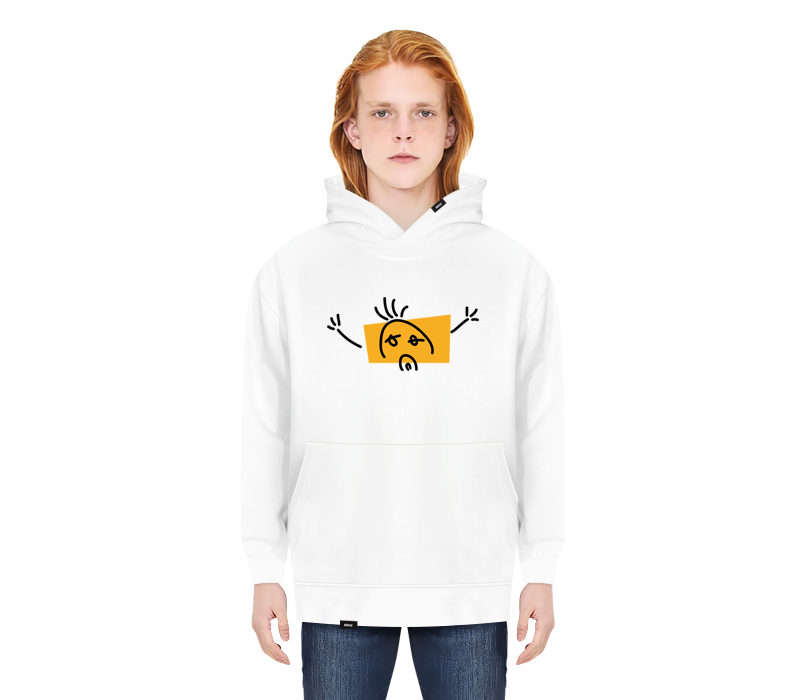 LONELY HOODED SWEAT SHIRT WHITE