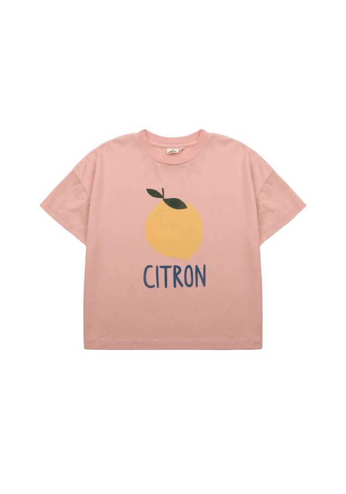 레몬 숏 슬리브 티셔츠_핑크