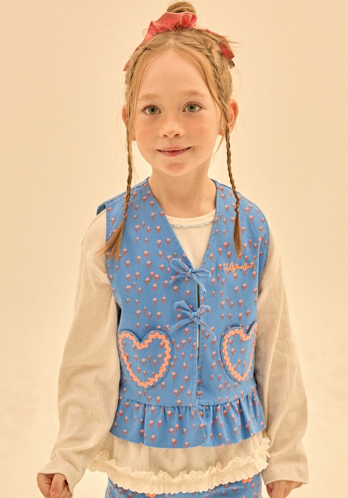 タグ付き未使用 Rosymonster flower quilting vest JELLYMALLOW