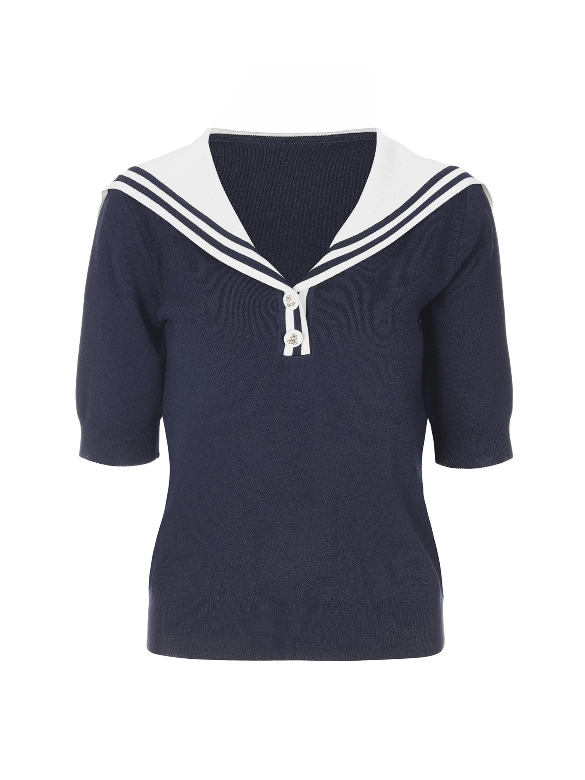 Sailor Collar Knit Top