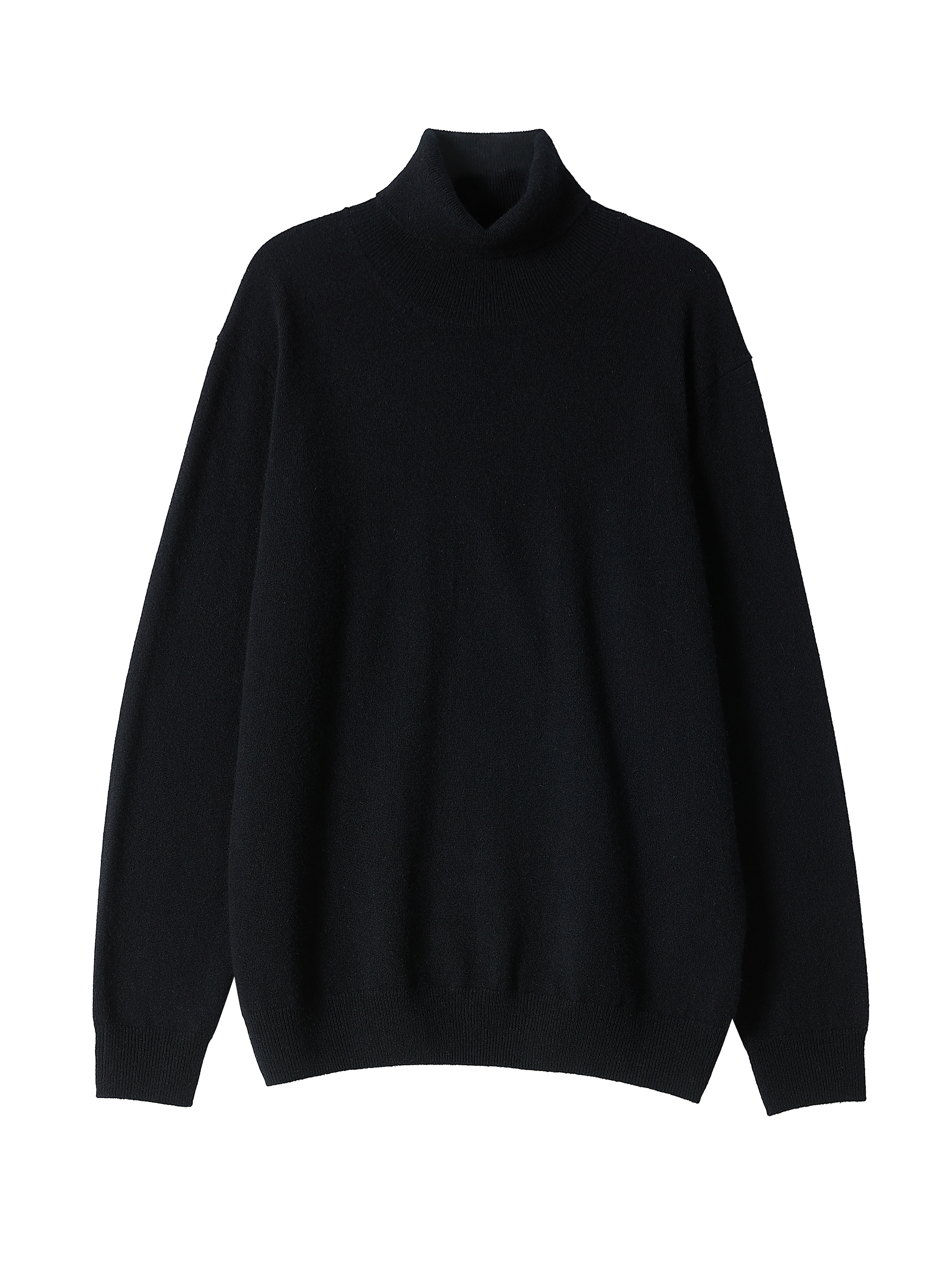 [MENS] Cashmere 100% Turtleneck Knit Pullover - Black