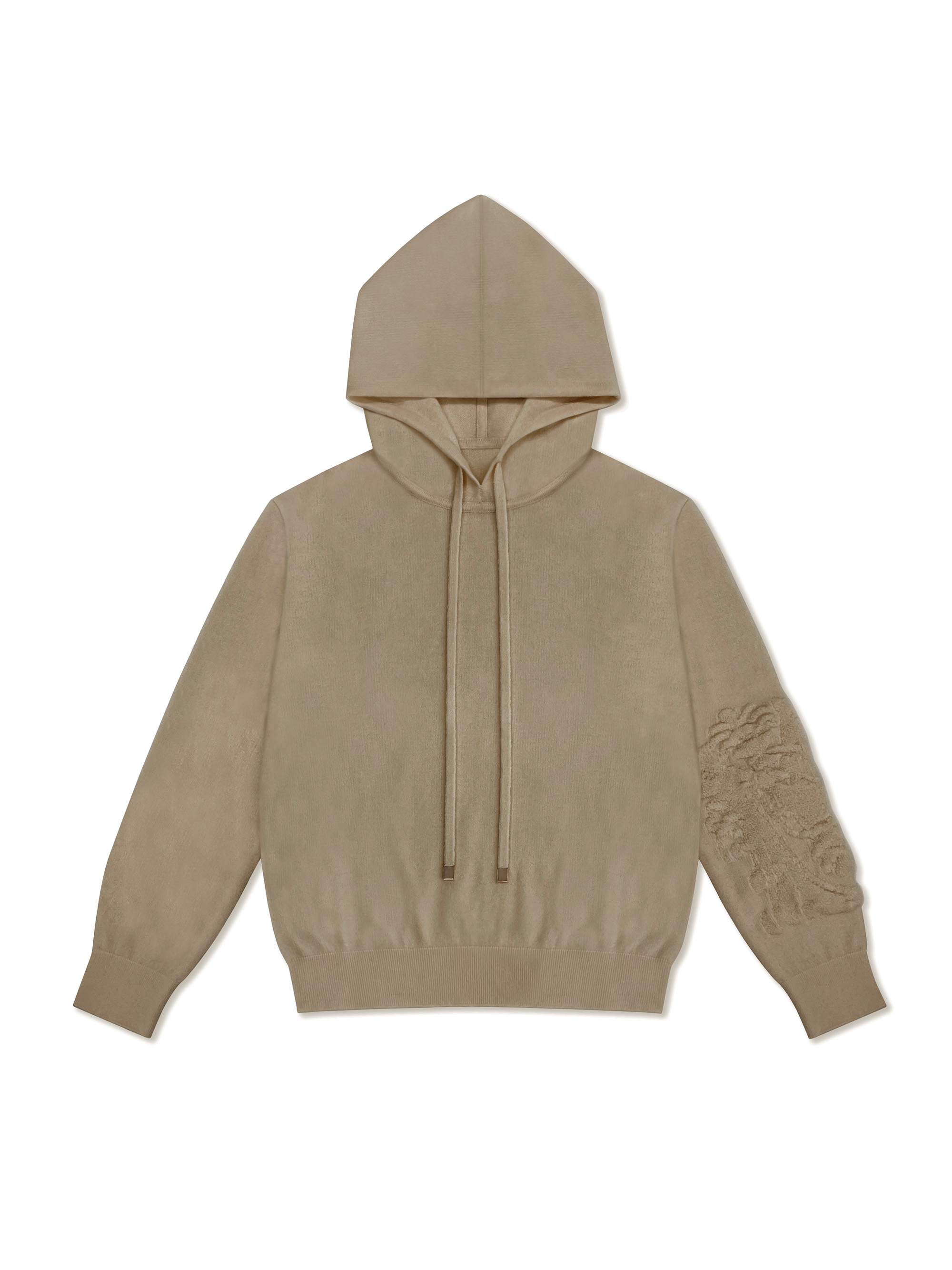 Boucle Embroidered Knit Hoodie