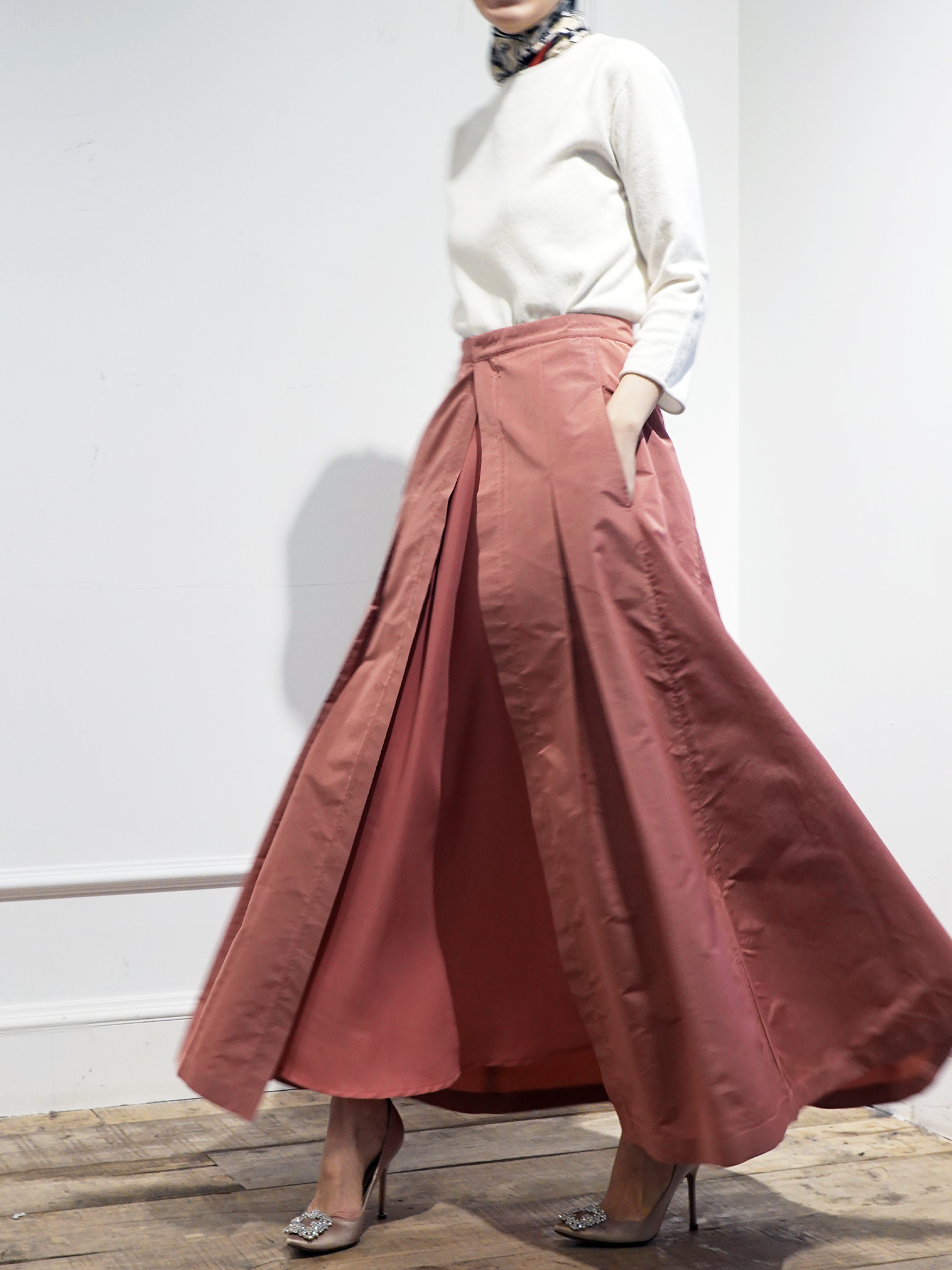 Layered Maxi Skirt - Pink