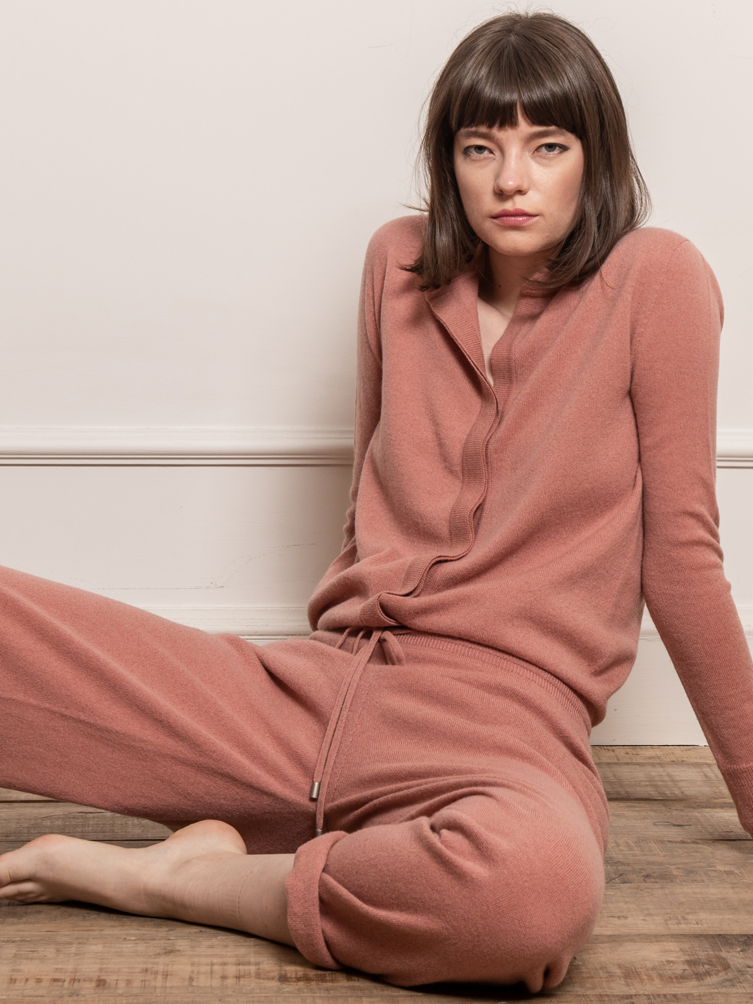 Henly Neck Jumpsuit - Sepia Pink