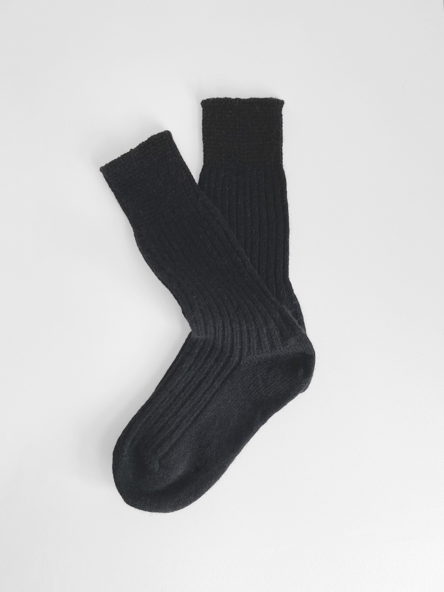 Cashmere Knit Socks Black