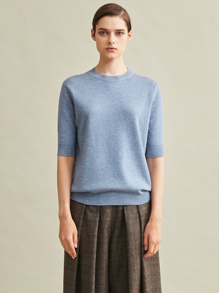 Todd&amp;Duncan Cashmere 100% Short Sleeve Knit Top