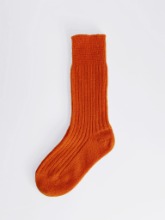 Cashmere Knit Socks Orange