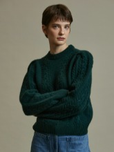 Loropiana Cashmere 100% Puff Sleeve Cable Knit