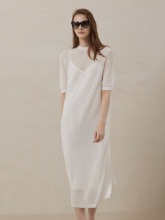 Mesh Knit Dress + Slip Dress Set