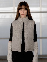 Texture Knit Padding Vest