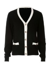 TODD &amp; DUNCAN Cashmere 100% Line Point Cardigan