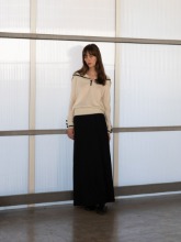 [Fabric From JAPAN] Low waist Pintuck Skirt