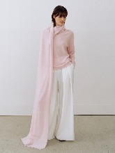 Cashmere 100% Knit Muffler - Pink
