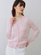[Italy Cashmere] Silk Cashmere Knit Cardigan - Light Pink
