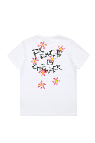 PEACE IS CHEAPER T-SHIRT WHITE
