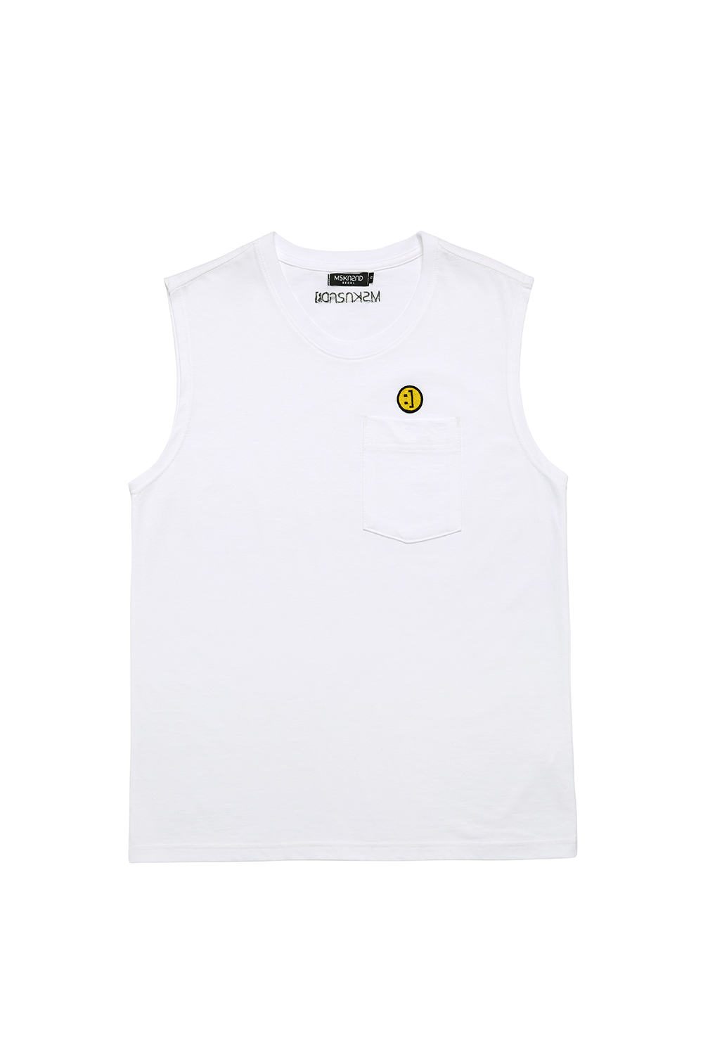 SM:]E PATCH TANK TOP WHITE