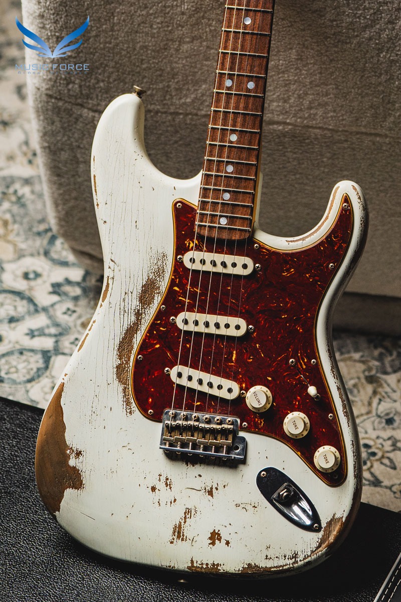 [2024 Summer Sale! (~7/31까지)] Fender MBS(Masterbuilt) 1969 Strat Relic-Olympic White w/Roasted Alder Body &amp; Josefina Handwound Pickups by Greg Fessler (신품) - R123446