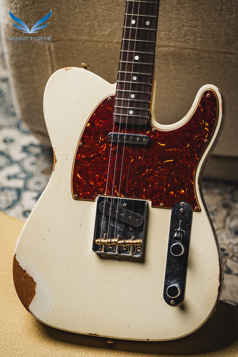 [2024 새봄맞이세일! (~5/31까지)] Fender Custom Shop Limited Edition 1964 Telecaster Relic-Aged Olympic White w/Matching Headstock (2023년산/신품) - CZ570516
