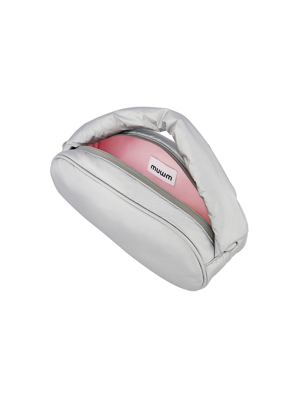 무음 Puff-Up Bag (Silver/Blush Pink)