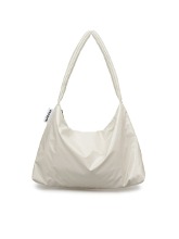 무음 Puff-Up Shoulder Bag (Ivory/Tartan Check)