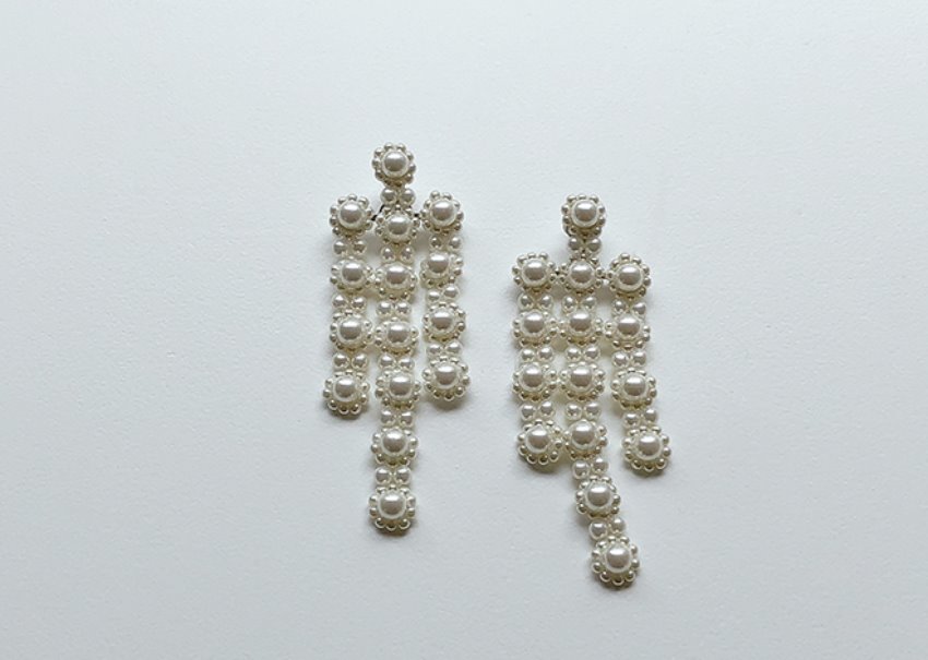 Chandelier pearl earrings
