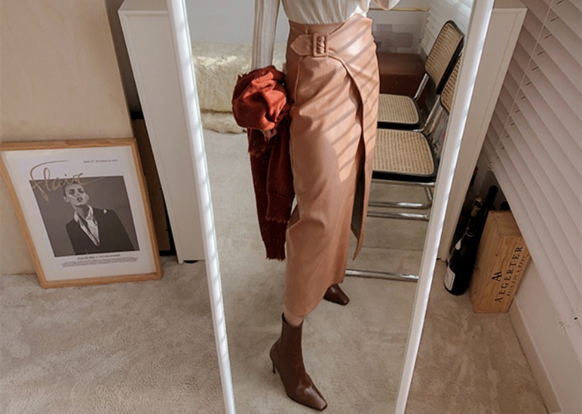 Muse leather skirt