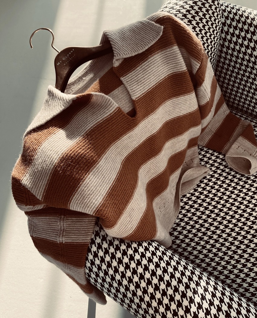 Cinnamon stripe knit