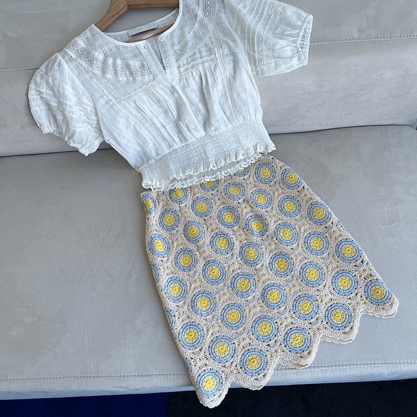Sunflower Knit Skirt