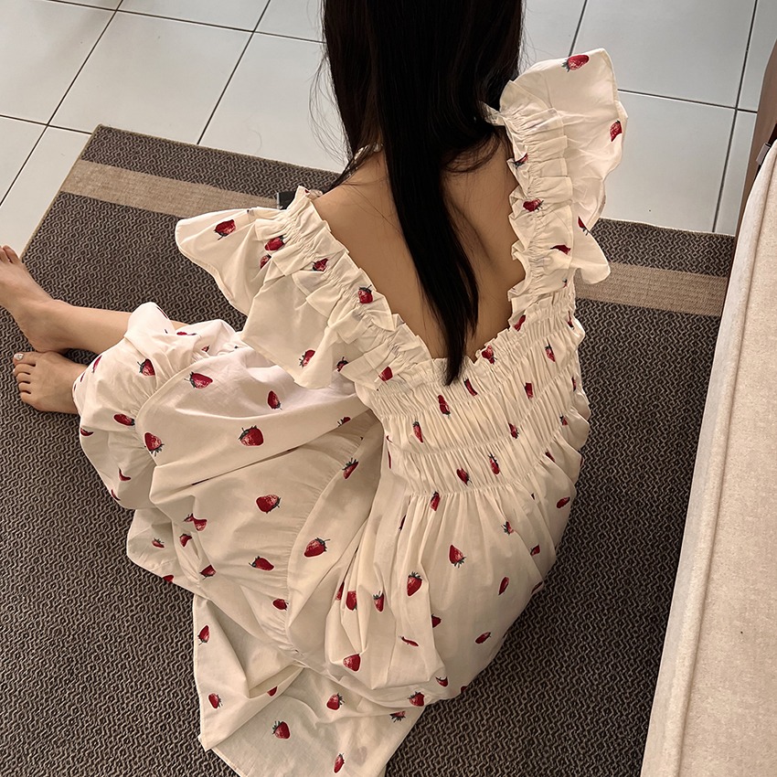 Strawberry Pajama Dress