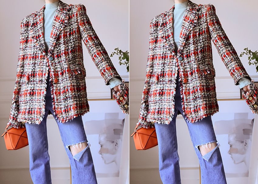Knitte Tweed Jacket